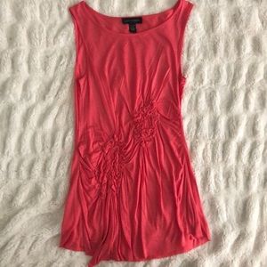 Long Cable and Gauge Peach Tank Top